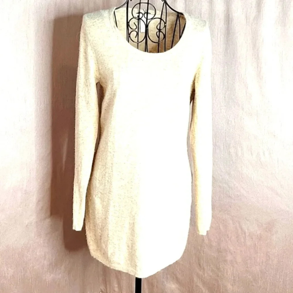 VALERIE‎ BERTINELLI Cream and Brown Pullover Sweater Medium